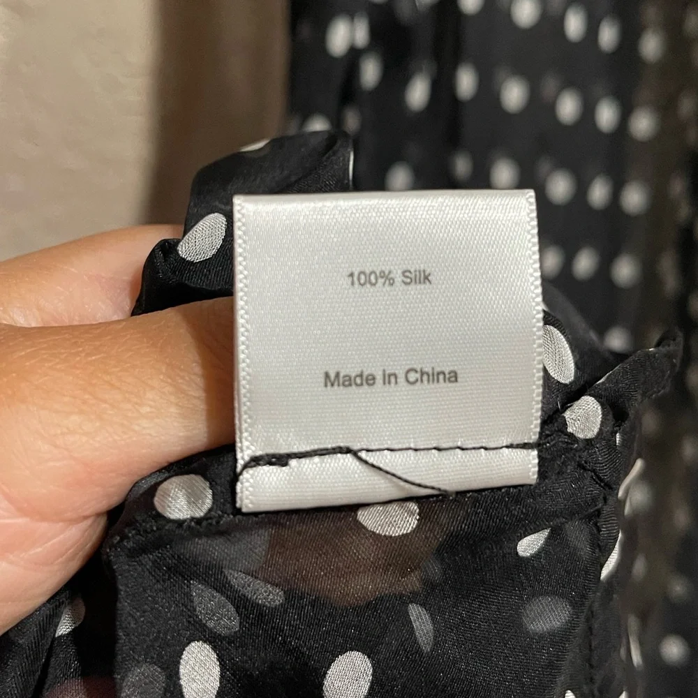 Rat & Boa | GISELE POLKA DOT SILK MAXI DRESS XS - Picture 15 of 16